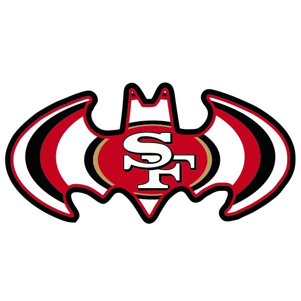 San Francisco 49ers Batman Logo iron on transfers